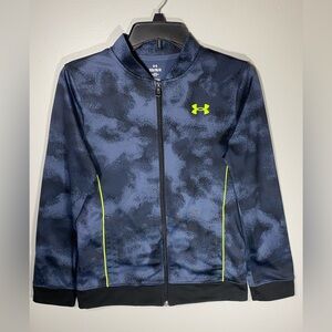 Under Armour Men's Black and Neon Green Performance Zip Up Jacket